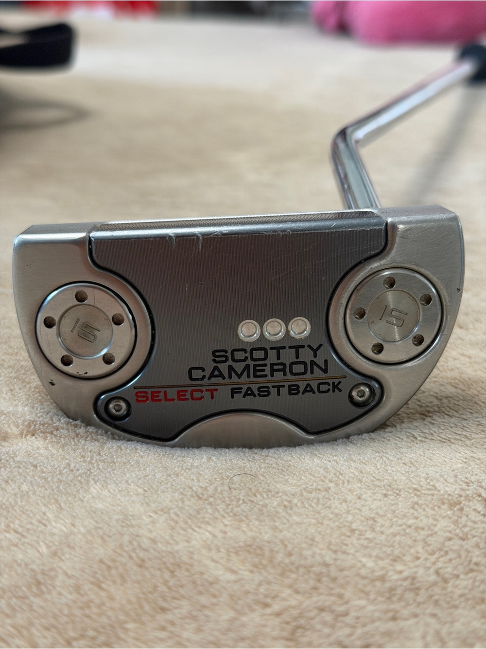 Scotty Cameron Select Fastback Putter - Silver with Red Accent